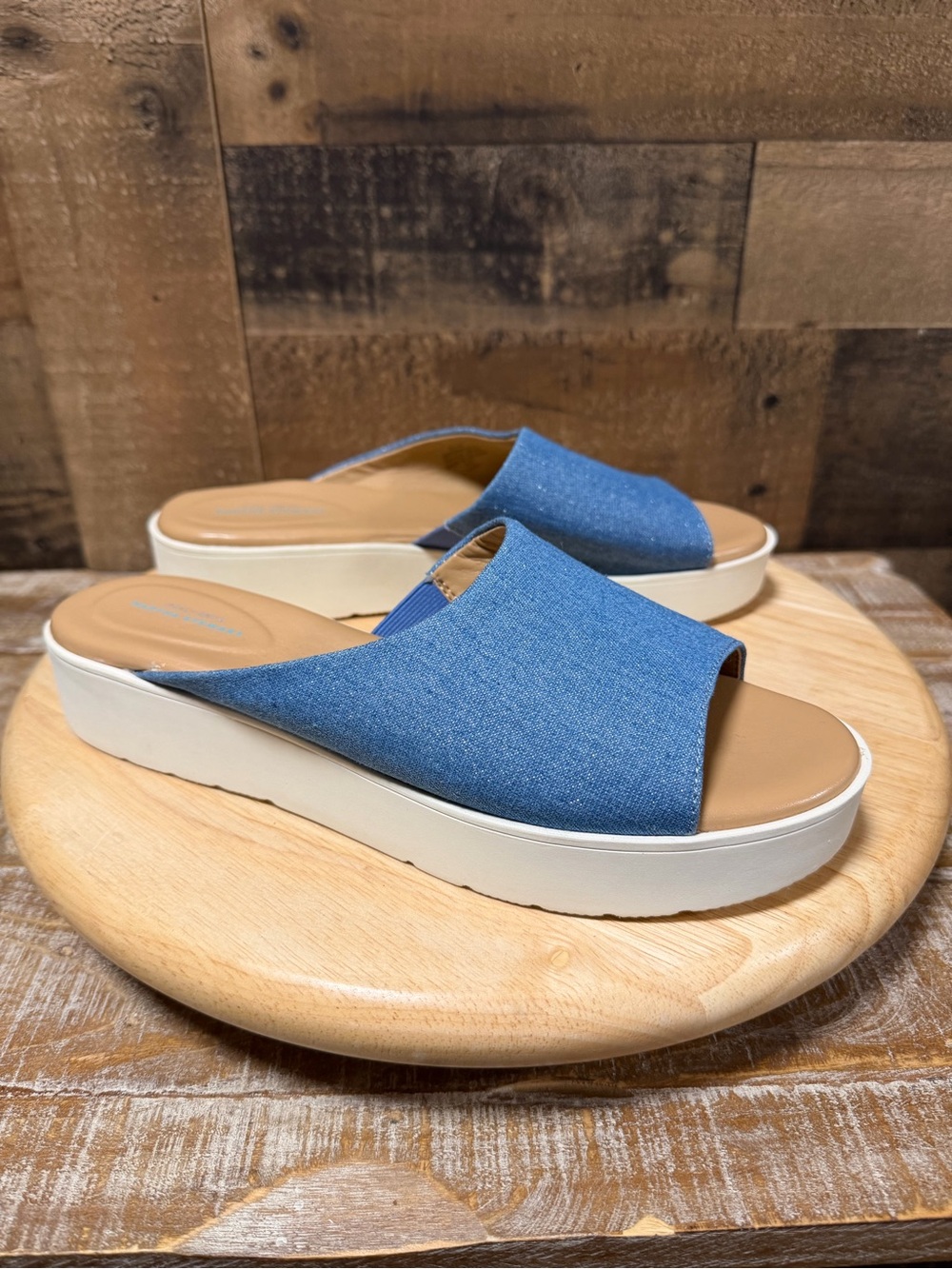 Easy Spirit x Martha Stewart Sefrance Y2 Blue Slide Sandals Women’s 8.5W NWOB